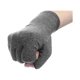 thumbnail image 3 of Guantes unisex para artritis, de medio dedo, de compresión, para pantalla táctil, de invierno (tallas), color gris, 3 of 5