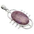 thumbnail image 3 of Natural Lavender Jade 925 Sterling Silver Pendant Jewelry P-1271 SDP148333, 3 of 5