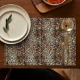 thumbnail image 4 of Brown and Black Leopard Print Summer Placemats Table Placemats Set Of 6-Linen Kitchen Washable Placemats Table Mats 11.8"x17.7"Non-Slip Heat Resistant, 4 of 5