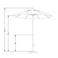 thumbnail image 3 of California Umbrella Oceanside Series Patio Market Umbrella in Olefin with Black Fiberglass Pole Fiberglass Ribs Push Lift, 3 of 3