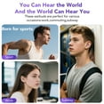 thumbnail image 4 of Open Ear Earbuds, Wireless Earbuds, Bluetooth Headphones with Mic, Adaptive Noise Cancelling Calls, Bluetooth 5.4, 50H Playtime, Light Weight, Clip On Earbuds for Workout/Running (Purple), 4 of 7