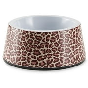Lulu Pink Cheetah Dog Bowl