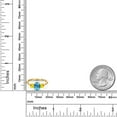 thumbnail image 6 of Gem Stone King 10K Yellow Gold Swiss Blue Topaz and Yellow Sapphire Engagement Ring for Women | 2.02 Cttw | Oval Checkerboard 8X6MM | Gemstone November Birthstone | Size 6, 6 of 6
