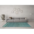 thumbnail image 3 of Ahgly Company Indoor Rectangle Abstract Light Blue Modern Area Rugs, 2' x 5', 3 of 4