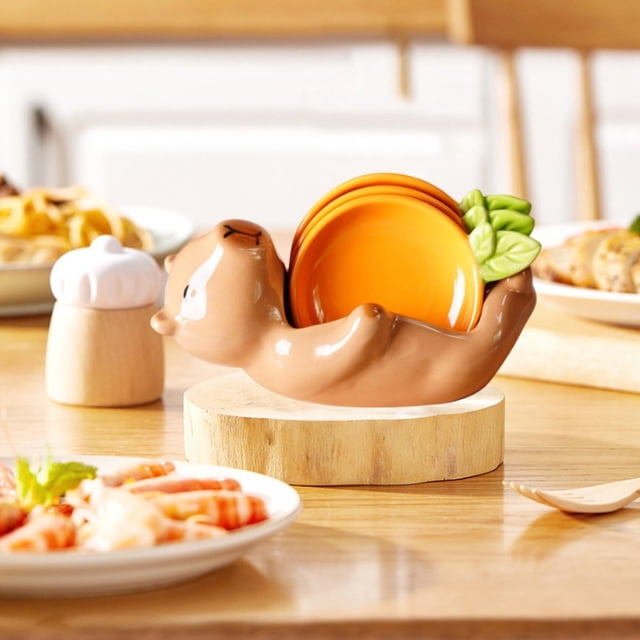 Platos de de Capibala, platos sazonantes, plato de condimento pequeño, lindas placas de aperitivo de dibujos animados para condimentos