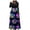 Purple, variant on Miqool Halloween Costumes for Women Crew Neck Long Sleeve Maxi Dress Slim Fit Party Graphic Dress Casual Long Dresses