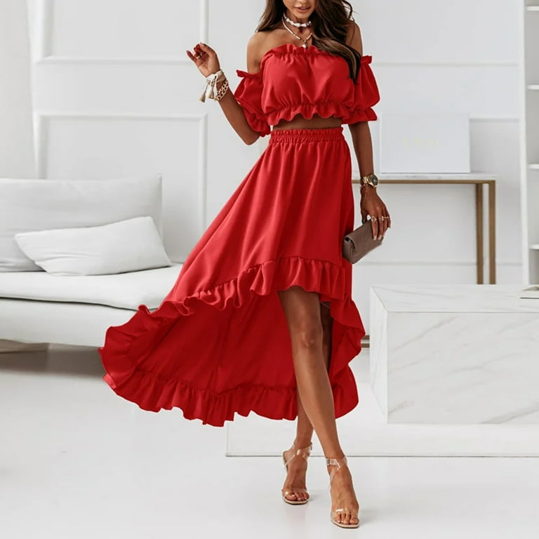Two piece knee length dress top