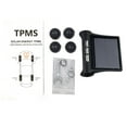 thumbnail image 2 of Système de Surveillance de la Pression des Pneus Sans Fil TPMS Moniteur HD Écran LCD Numérique Alarme Automatique Outil Sans Fil avec 4 Capteurs Externes Affichage Réglable Angle-USB Ou Charge Solaire, 2 of 7