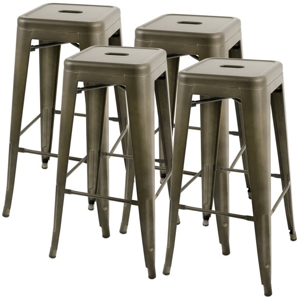 Walnew IndoorOutdoor 30'' Modern Tolix Style Metal Backless Light