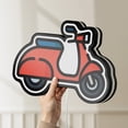 thumbnail image 6 of Motorcycle 3D Novelty Light Box, Retro Scooter and Vespa Decor for Riders and Travelers (Height 12 inch, 30cm), 6 of 9