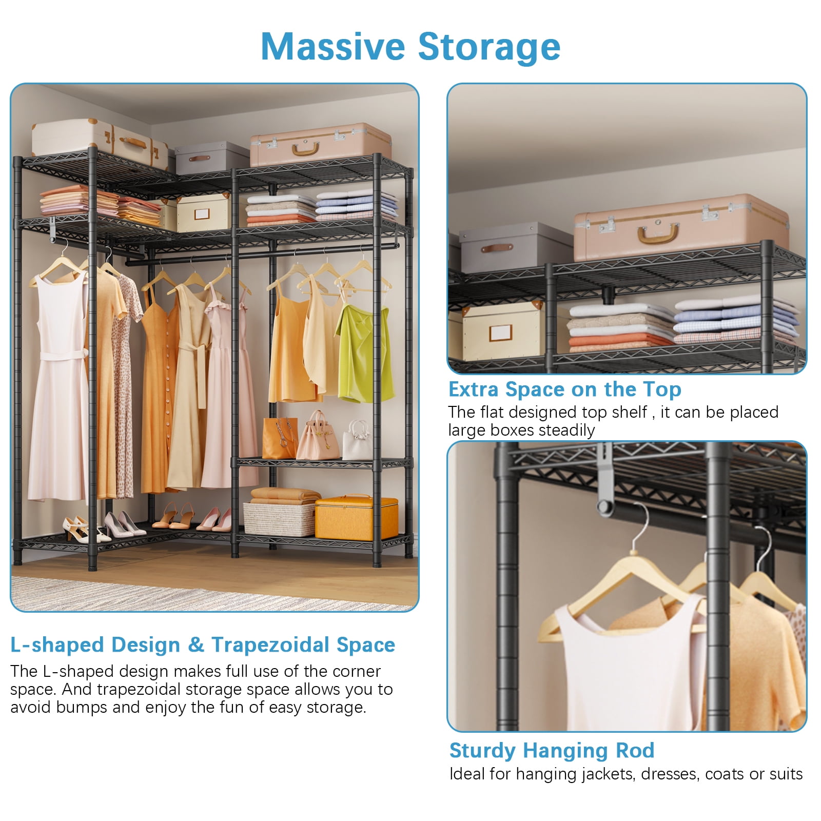 VIPEK L30 Metal Freestanding Heavy Duty Organizer, L Shaped VIPEK L30 Metal Freestanding Heavy Duty Organizer, L Shaped