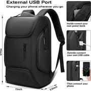 BANGE Unisex Waterproof oxford fabric 15.6 Laptop Backpack, Black