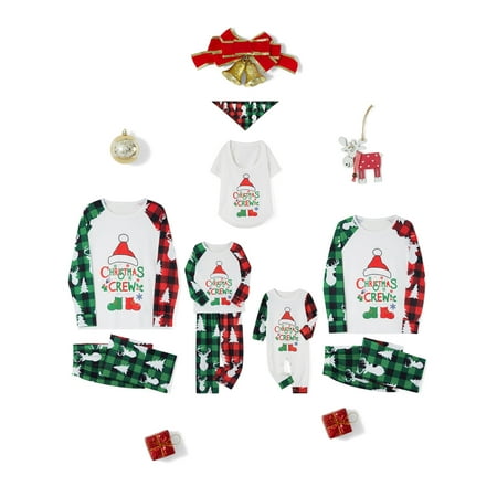 

Ma&Baby Family Matching Christmas Pajamas Set Holiday Plaid Sleepwear Xmas PJS Set for Couples