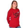 thumbnail image 3 of Love Bug Cute Ladybug Valentines Day Women's Long Sleeve T Shirt Brisco Brands M, 3 of 6