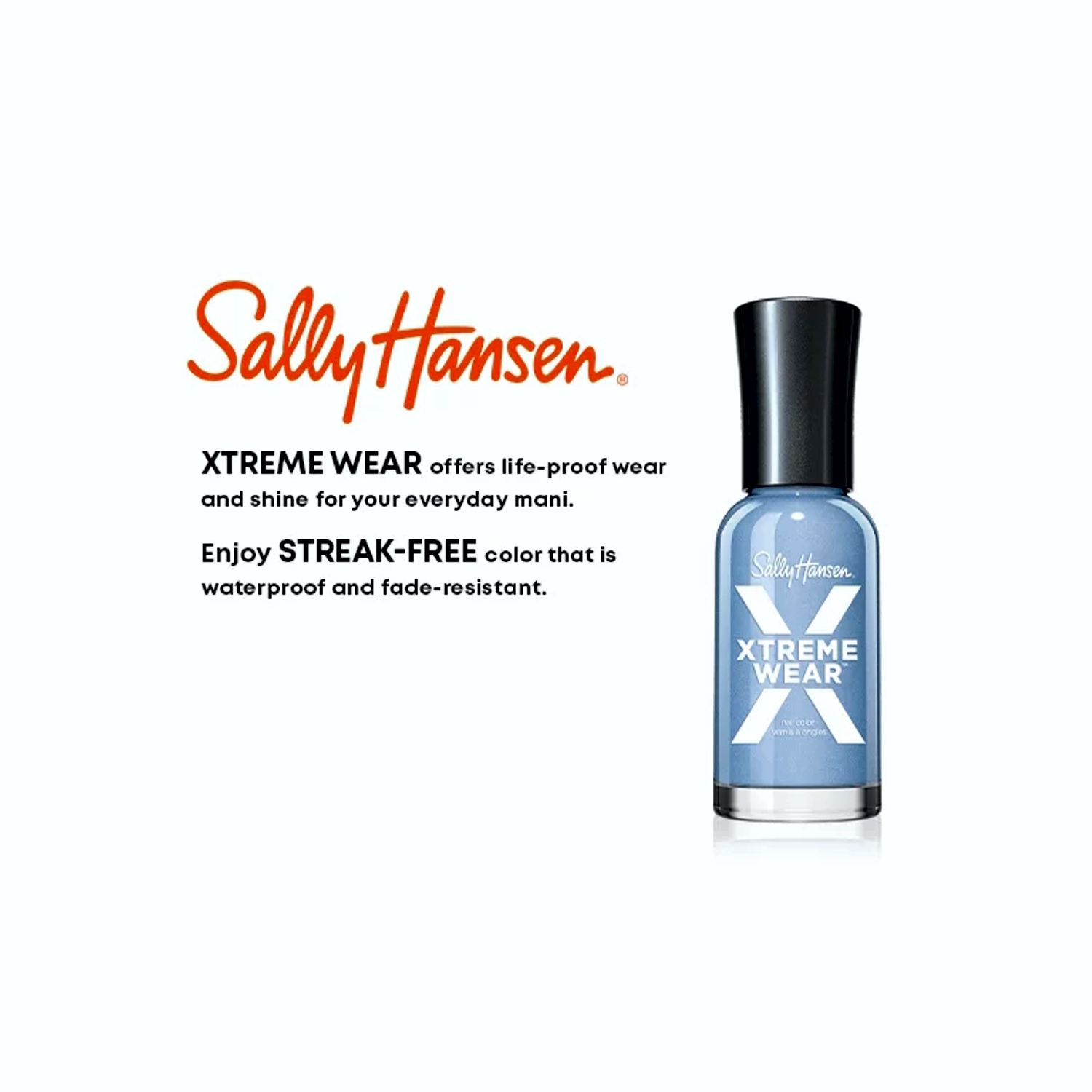 Sally Hansen Xtreme Wear Nail Polish, Silver Storm, 0.4 oz, Chip Resistant, Bold Color - image 4 of 6