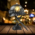 thumbnail image 4 of YOHAVEN Retro War Lamp Table Light, Resin Statue with WWII Helmet Bayonet, Battery Operated Military Decor for Desk Living Room Gift Decoration, 4 of 7