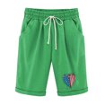 thumbnail image 1 of Pantalones Cortos Casuales para Mujer Día de la Independencia Impreso Elástico de la Cintura, Pantalones Cortos de Verano para Mujeres, 1 of 4