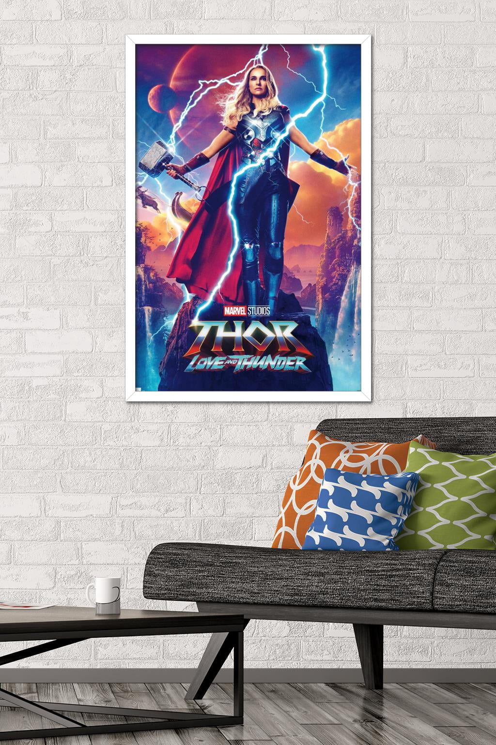 Marvel Thor: Love and Thunder - Jane Foster One Sheet Wall Poster, 22.375" x 34" Framed