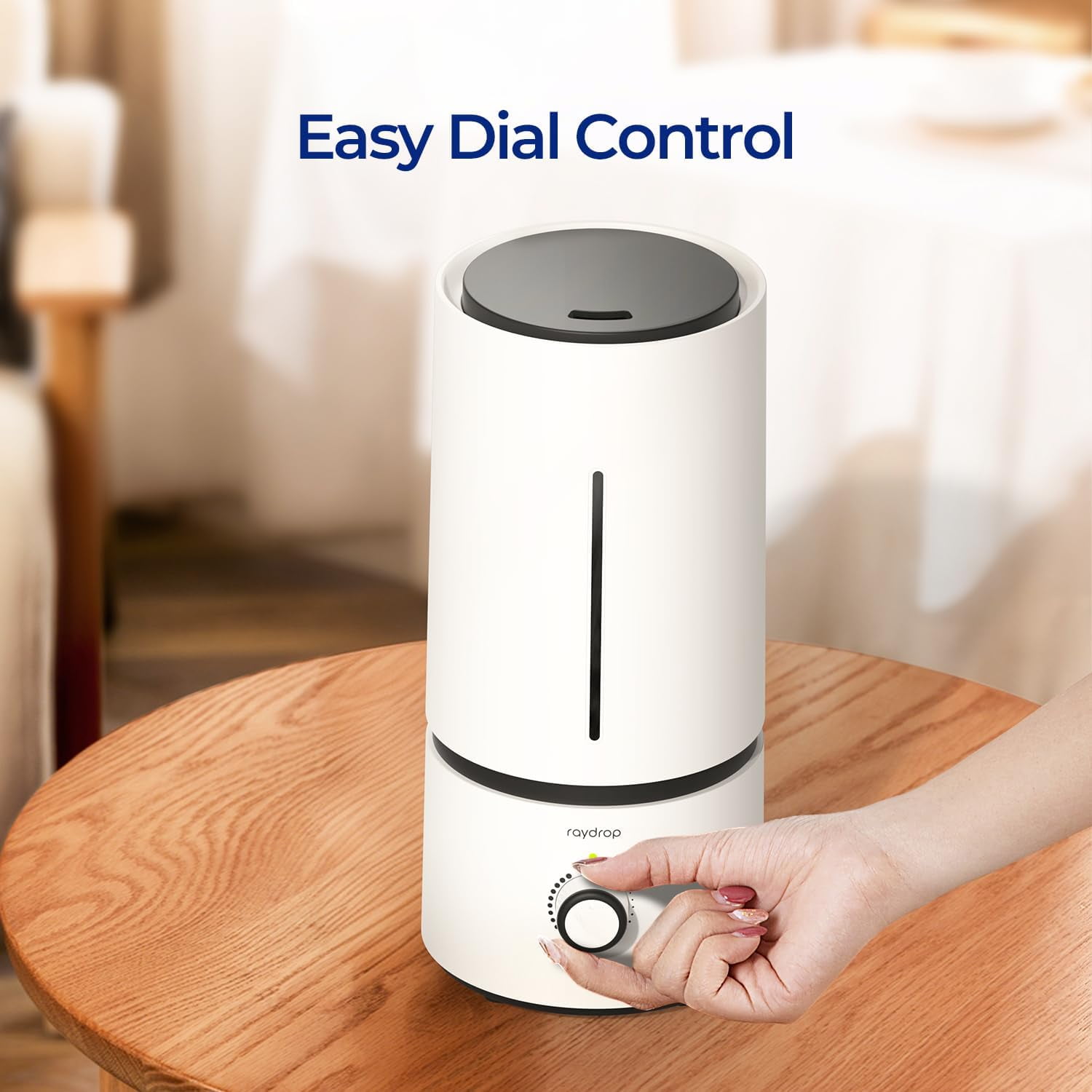 Cool Mist Humidifiers for Home Babies, 1.70 L Quiet and Small Ultrasonic Humidifier for Bedroom Nightstand, Space Saving, Auto Shut Off - (0.45 Gallon, US 110 V)