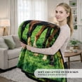 thumbnail image 2 of Korean Mink Blanket Queen Size, Animal Print - Thick Heavy Korean Blanket - 5 LB Heavy Fleece Mink Style, 95"x 79", (Horse Grass), 2 of 7