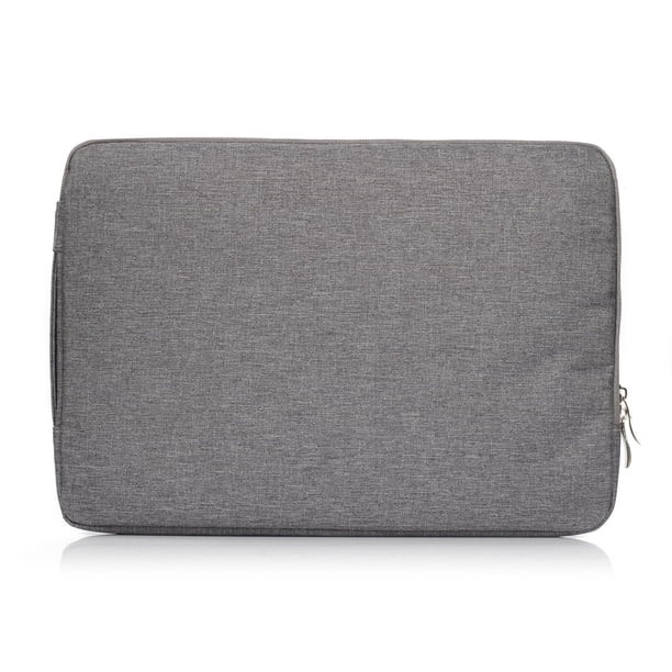 Naiovety Bolsa de tela vaquera para portátil de 15 pulgadas, reutilizable, protectora, de Color sólido, de repuesto, multibolsillo, para Almacenamiento y organización del hogar Gris