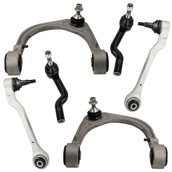 Detroit Axle - RWD 6pc Front End Suspension Kit for 2014-2015 Cadillac CTS, 4 Lower Rearward & Upper Control Arms with Ball Joints 2 Outer Tie Rods Replacement