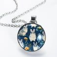 thumbnail image 2 of Tmall Glass Circular Pendant Necklace - Stylish Necklace for Women, 2 of 5
