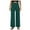 Green, variant on QLEICOM Women's Wide Leg Pants Stretch Casual Trousers Straight Leg Drawstring Elastic High Waist Loose Comfy Trousers with Pockets Beige M, US Size 6
