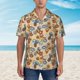thumbnail image 2 of Balery Camp Badge Camisas hawaianas de manga corta para hombre, camisas playeras de corte holgado, camisas de vacaciones con botones,3X-Large, 2 of 7