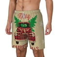 thumbnail image 2 of Uemuo Christmas Vintage Red Truck Pattern Mens Swim Trunks Quick Dry Board Shorts with Mesh Lining, Stretch Beach Shorts Quick Dry No-Chafing Board Shorts-Medium, 2 of 9