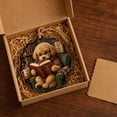 thumbnail image 6 of Reading Animal Christmas Hanging Ornament, Style B, Holiday Tree Decoration for Book Lovers, 6 of 9