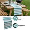 thumbnail image 5 of Aqua Ombre Grey Striped Table Runner - 120 Inch Long, Kitchen Dining Table Runner Dresser Scarves, Farmhouse Stripe Modern Farmhouse Decor for Coffee Tables Wedding Party Banquet, 5 of 8