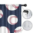 thumbnail image 4 of Blackout Kids Curtains,Navy Blue Baseballs Pattern Childrens Insulated Curtains Set Of 2,Bedroom Essentials,Toddler Room Decor 42"x84", 4 of 5