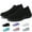 Black, variant on Women's Slip On Walking Shoes with Arch Support Lightweight Sock Tennis Sneakers Anti-Slip Elastic Knit Breathable for Gym Casual Sneakers