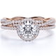 thumbnail image 1 of JeenMata Hermoso Anillo de Bodas de Moissanita Real de 1,75 Quilates Engastado en Oro de 18 K sobre Plata, 1 of 6