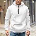 thumbnail image 2 of Boys Half Zip Pullover Hoodie, Kids Hooded Sweatshirt with Zipper Pocket, Warm Long‑Sleeve Casual Outerwear, 2 of 7