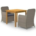 thumbnail image 1 of vidaXL 3 Piece Garden Dining Set Brown, 1 of 5
