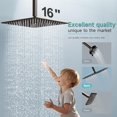 thumbnail image 2 of SR SUN RISE Luxury 16 Inch Extra Large Square Stainless Steel Shower Head High Pressure Rainfall Showerhead Ultra Thin Water Saving Oil Rubbed Bronze 2.5 Gpm, 2 of 5