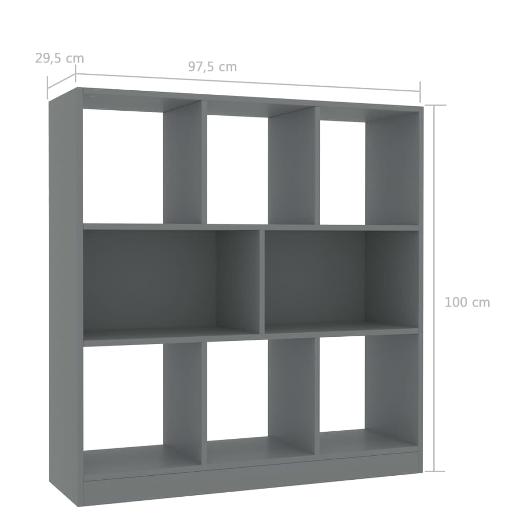 Kepooman 38" Modern Floor-Standing Irregular Grid Storage Bookshelf for Books Photos, Grey Kepooman 38" Modern Floor-Standing Irregular Grid Storage Bookshelf for Books Photos, Grey