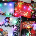 thumbnail image 3 of Funda de cojín con luz Led para decoración del hogar, decoración navideña con estampado de corona, sala de estar CAMPANA PARA, 1 unidad, 3 of 4