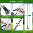 thumbnail image 6 of ROMUCHE 67.3in Wheel Rotary Edger, Hand Manual Lawn Edger, Wheel Rotary Trimmer Grass Edger Shear Adjustable Height Sidewalk Rotary Shear for Garden Lawn, 6 of 9