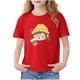 thumbnail image 2 of Blusas y camisas de manga corta con cuello redondo para niños Camiseta de verano de manga corta estampada para niñas Jersey elegante de cuello redondo para niñas Top de algodón para niños, 2 of 6