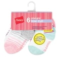 thumbnail image 2 of Hanes Toddler Girl Low Cut Socks, 6 Pack, Sizes 6M-5T, 2 of 2