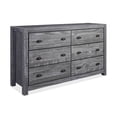 thumbnail image 7 of Grain Wood Furniture Montauk 6-Drawer Dresser with a Rustic Grey Finish, 7 of 7