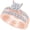 Rose Gold, variant on 1 Carat (ctw) Platinum Princess Cut LAB GROWN Diamond Engagement Ring Channel Set Princess Cut Diamond Wedding Bridal Set (Color H-I Clarity VS1-VS2)