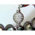 thumbnail image 5 of GIA TAHITIAN BLACK LIPPED OYSTER GRAY PEARL NECKLACE 18KT 1.00CT CLASP, 5 of 10