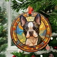 thumbnail image 2 of Boston Terrier: Ornament Style Wall or Window Hanging, 2025, Holiday Decoration, Seasonal Keepsake Gift, Unique Collectible, Window Hanging, Home Decor 2025, Festive Home Accent,, 2 of 5