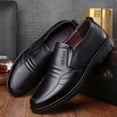 thumbnail image 2 of Zapatos de cuero de negocios Zapatos casuales británicos de negocios para hombres Zapatos de papá de mediana edad de estilo coreano a la moda que combinan con todo, 2 of 6