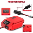 thumbnail image 4 of Para Mil*wauk*ee M18 a Conv. Reductor 12V, Adapt. Corriente Reductor 18V→12V, Prot. contra Sobrec., p/ Adapt. Regulador Voltaje Milwaukee p/ luces, ventil., refrigerador, disp. de auto, 4 of 8