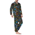 thumbnail image 2 of Balery Happy Father Day Pijama para Hombre de Dos Piezas con Manga Larga, Conjunto de Dormir y Descanso Suave con Bolsillos-Medium, 2 of 7